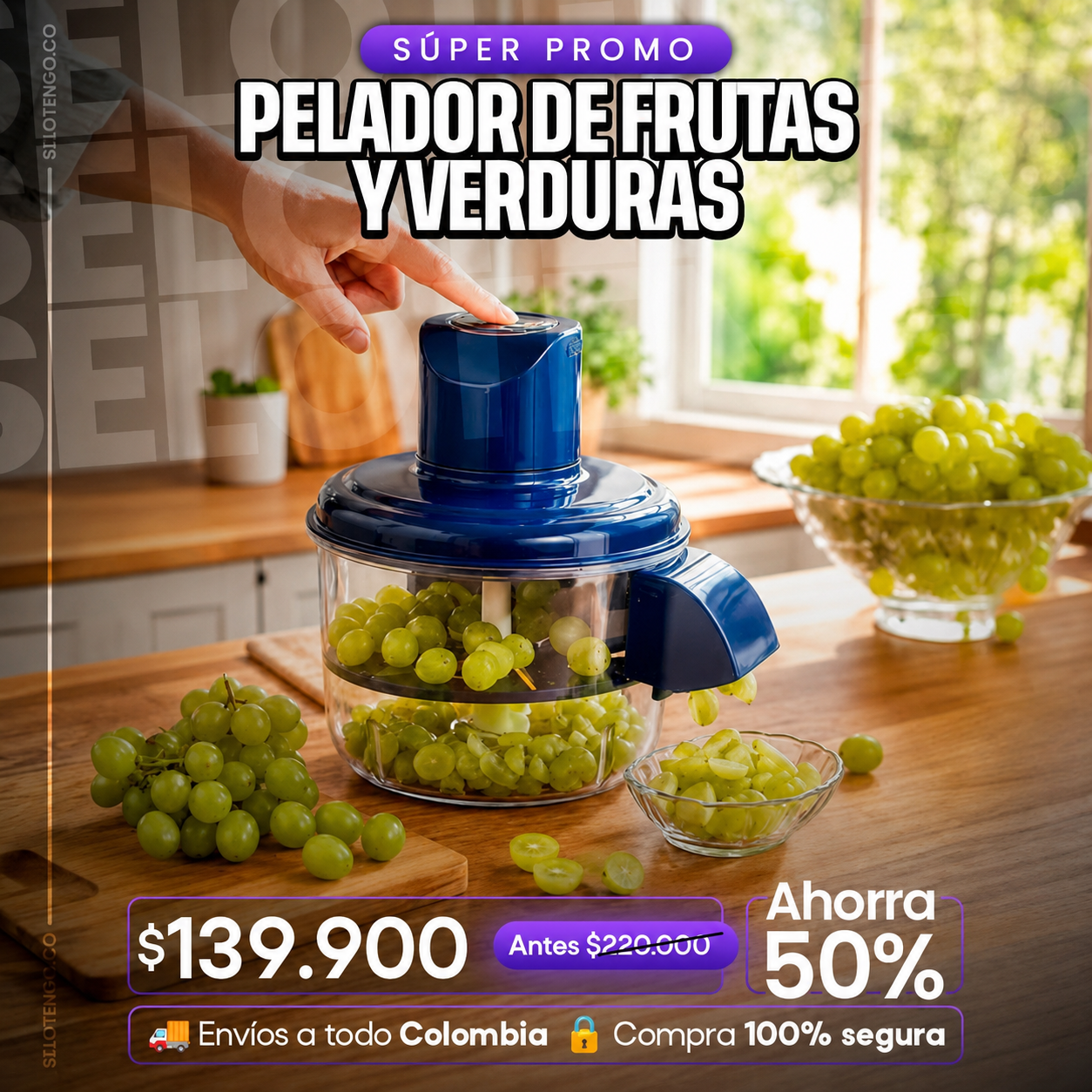 Pelador de frutas y verduras